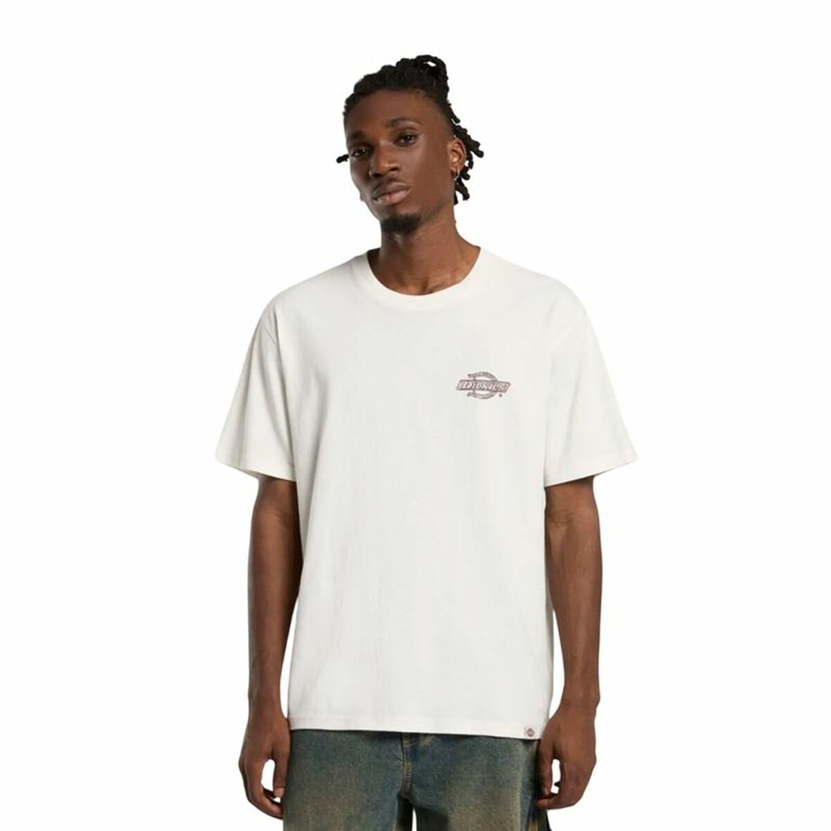 T-shirt med kortärm Herr Dickies Wood Logo Vit