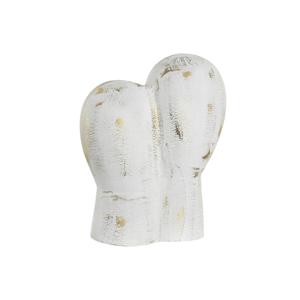Prydnadsfigur DKD Home Decor 23 x 10 x 30 cm Ansikte Gyllene Aluminium Vit - 3