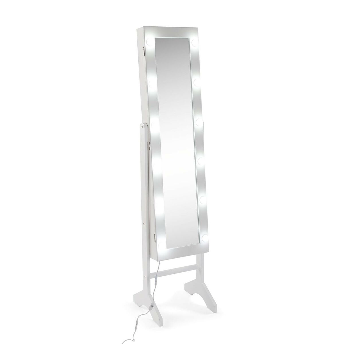 Väggspegel Versa Vit Speglar Trä MDF 35 x 153 x 35,2 cm Smyckeskrin med ben - 2