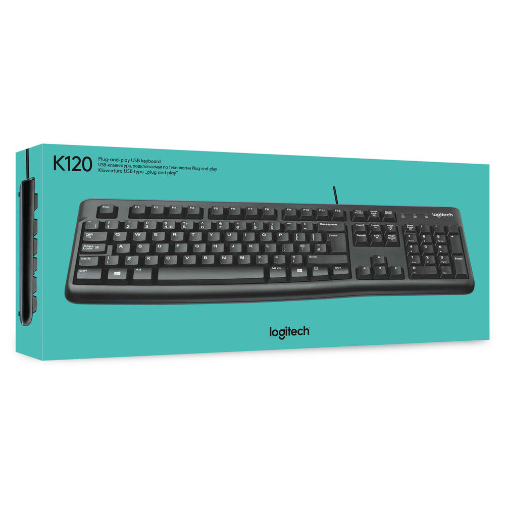 Tangentbord Logitech Keyboard K120 for Business Svart QWERTY - 2