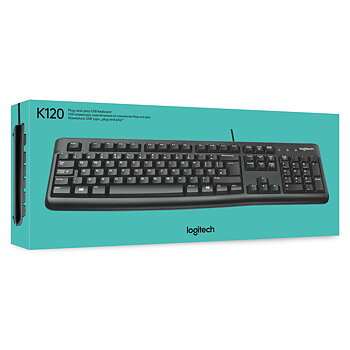 Tangentbord Logitech Keyboard K120 for Business Svart QWERTY