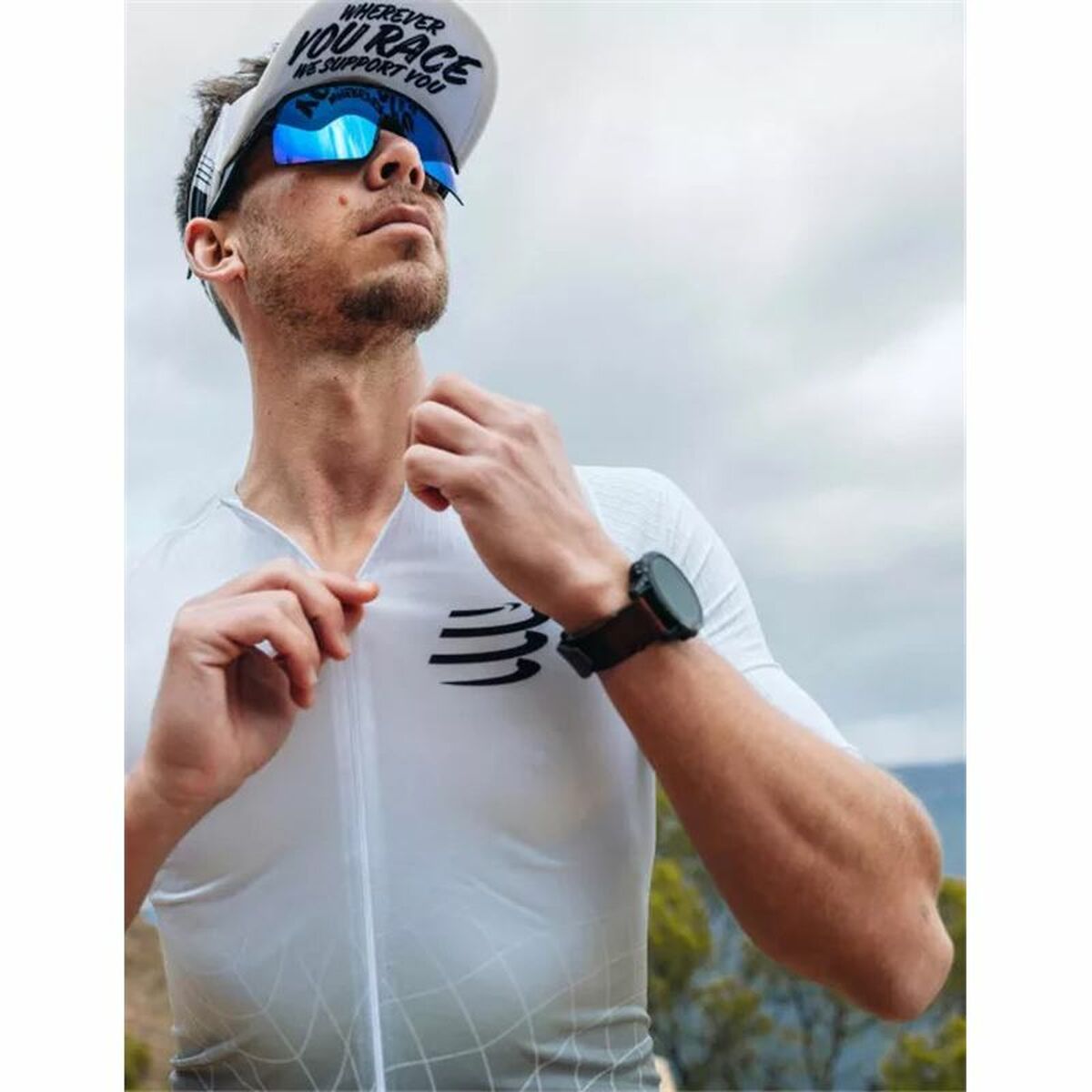 Visir Compressport XHWU389-0002 Vit One size - 4