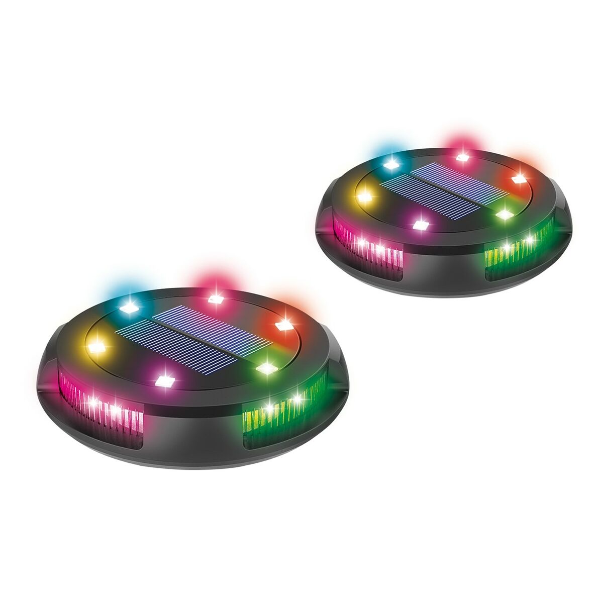 Solcellslampa Activejet AJE-LARIX DP Svart RGB 11 x 14,5 x 11 cm (2 antal) - 2