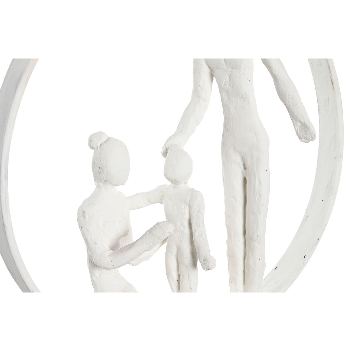 Prydnadsfigur DKD Home Decor 23 x 10 x 27 cm Vit Harts Mangoträ Familj - 2