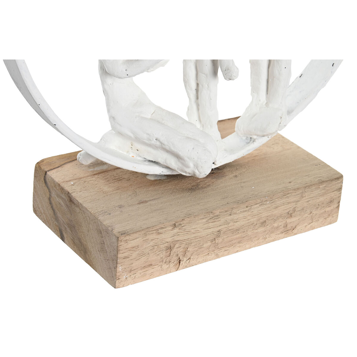 Prydnadsfigur DKD Home Decor 23 x 10 x 27 cm Vit Harts Mangoträ Familj - 3