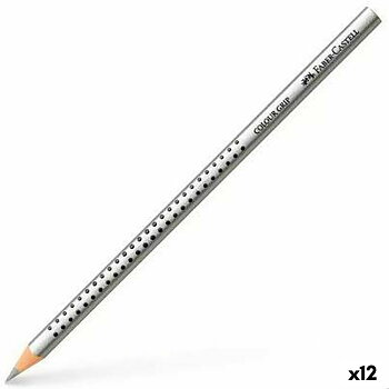Färgpennor Faber-Castell Colour Grip Silvrig (12 antal)