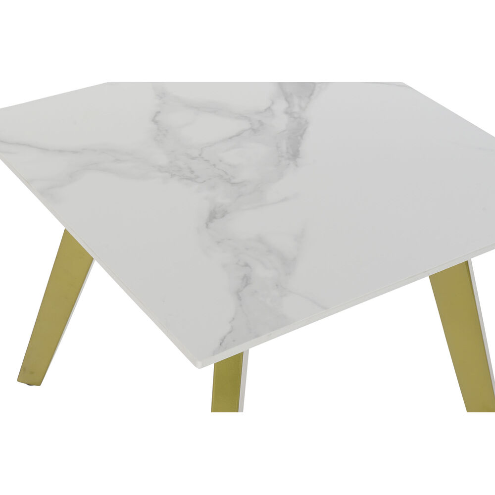 Sidobord DKD Home Decor Vit Gyllene 60 x 60 x 48 cm - 5