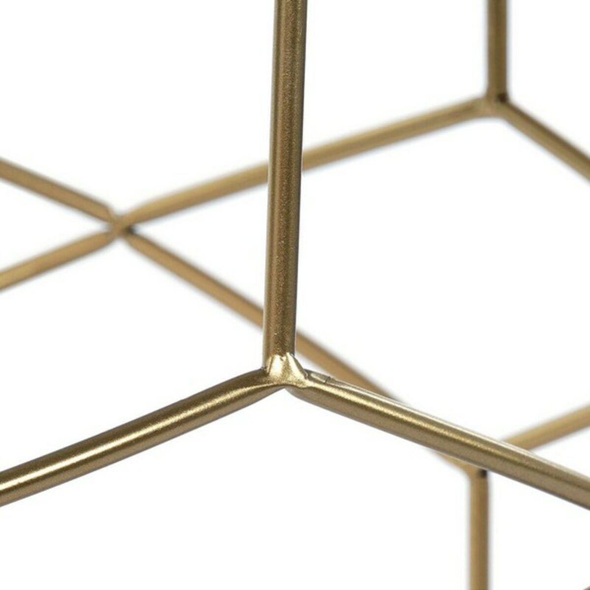 Sidobord DKD Home Decor Gyllene Metall Vit Marmor 46 x 46 x 57 cm - 2