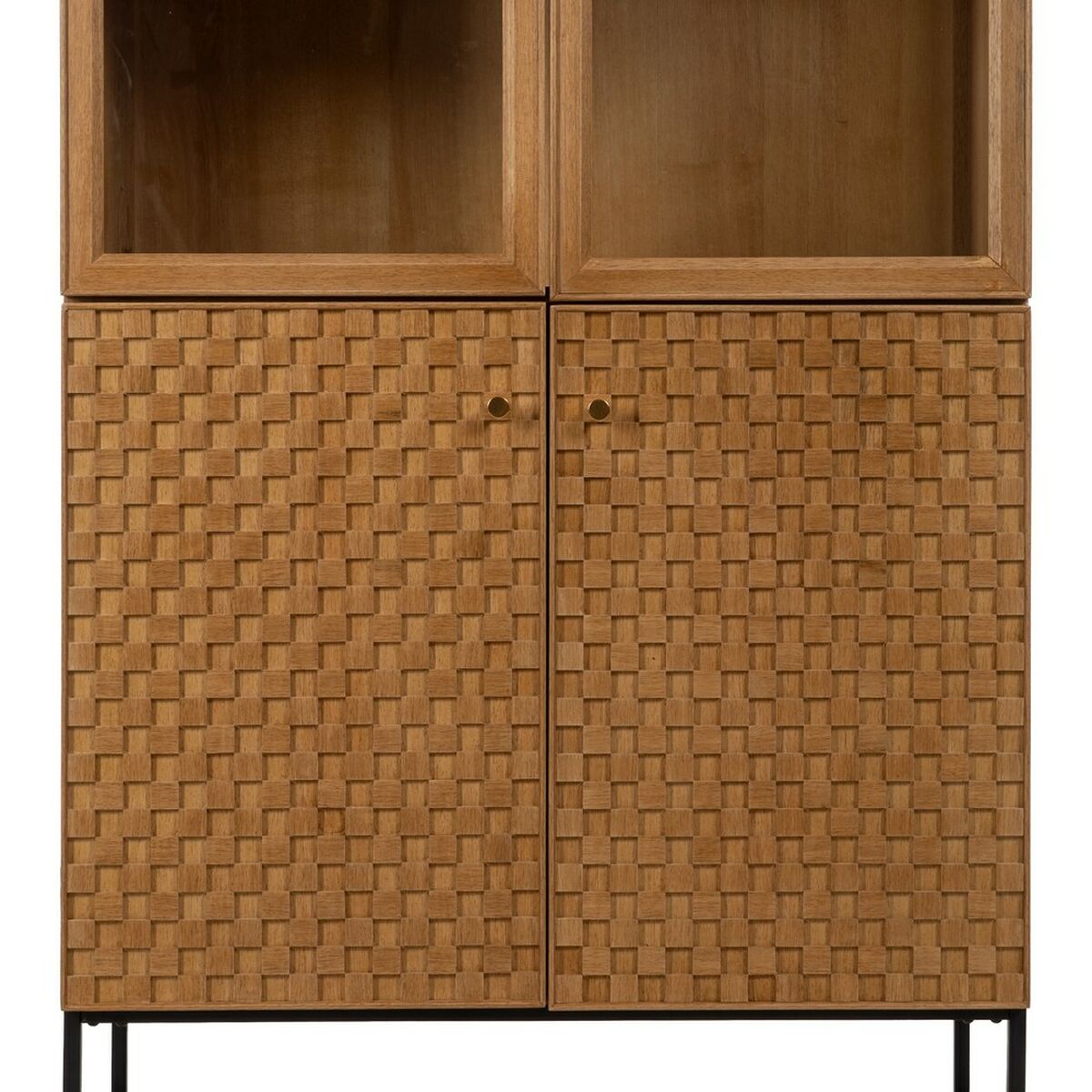 Visningsställ MARIGNI Svart Naturell Glas Järn Trä MDF 84,5 x 42,5 x 198 cm - 4
