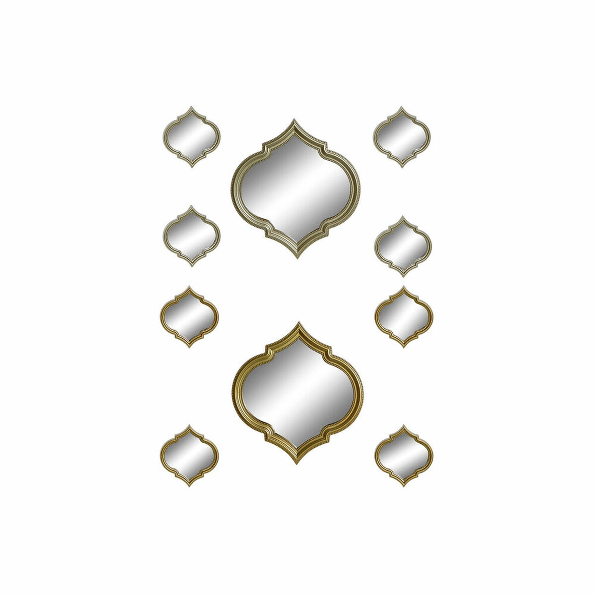Spegelspel DKD Home Decor Speglar Gyllene Brons polypropen (50 x 3 x 55 cm) (2 pcs)