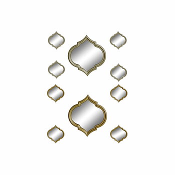 Spegelspel DKD Home Decor Speglar Gyllene Brons polypropen (50 x 3 x 55 cm) (2 pcs)