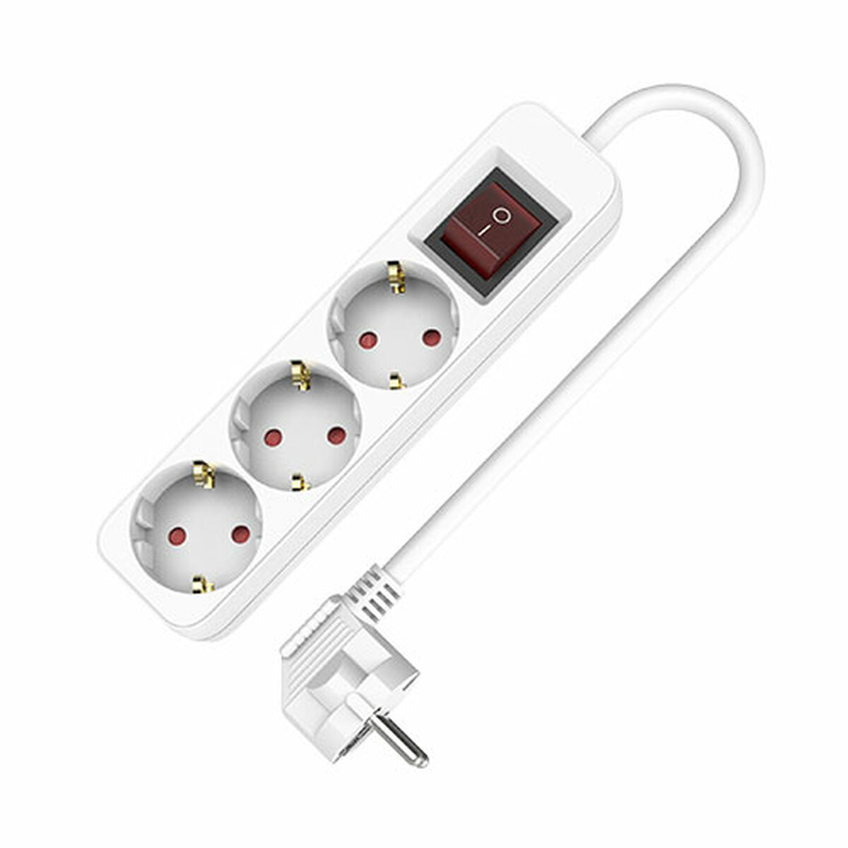 Ellist 3 Tomas-uttag med brytare TM Electron (1,5 m)
