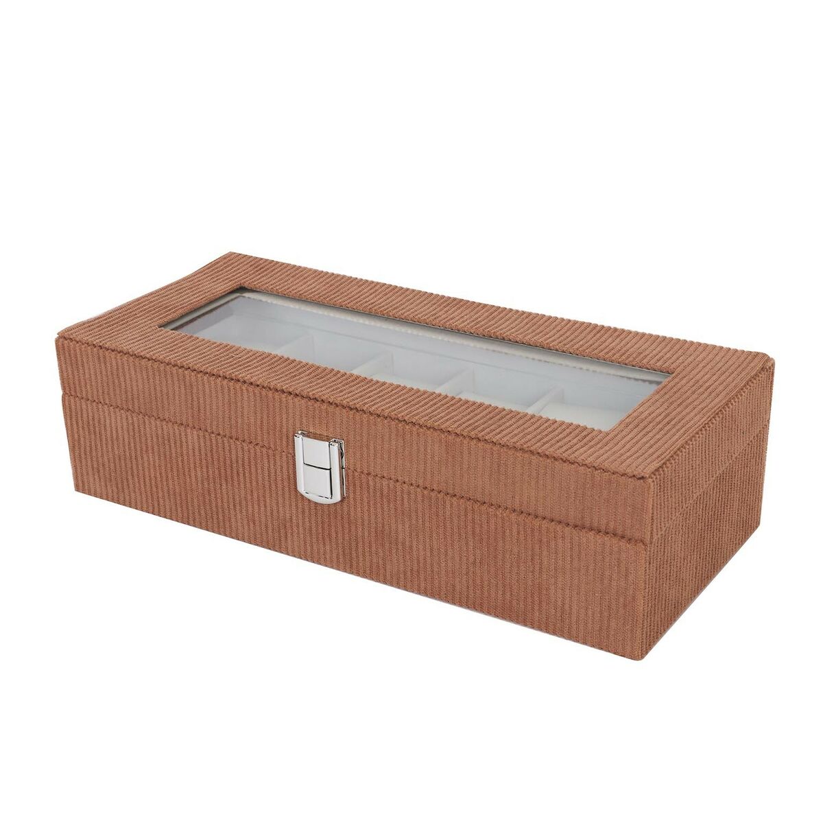 Box för klockor Versa Grå Polyester 13,5 x 9 x 30,5 cm - 2