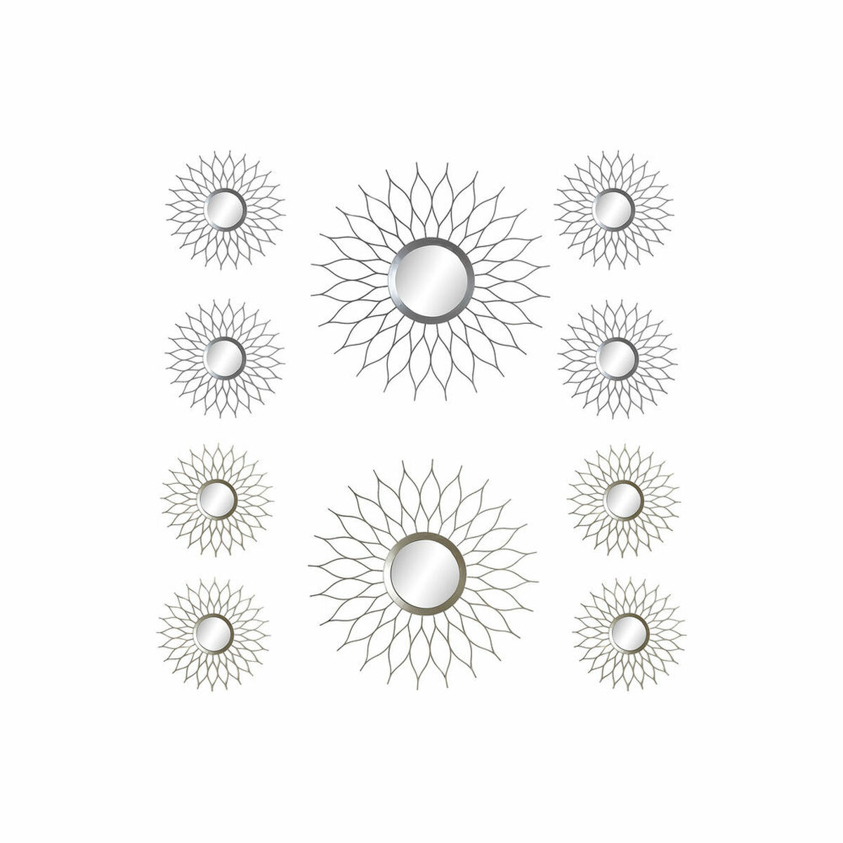 Väggspegel DKD Home Decor Polypropen (PP) (2 pcs) (5 pcs)