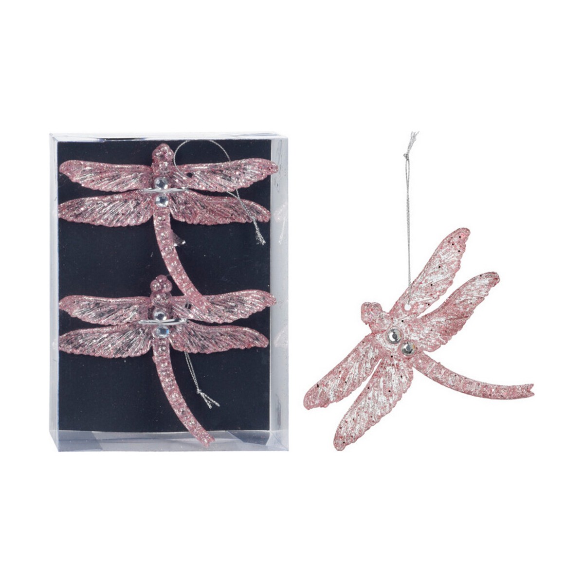 Prydnadsfigur Christmas Decoration Rosa Julgranskula (10 X 1 X 17 CM) - 4