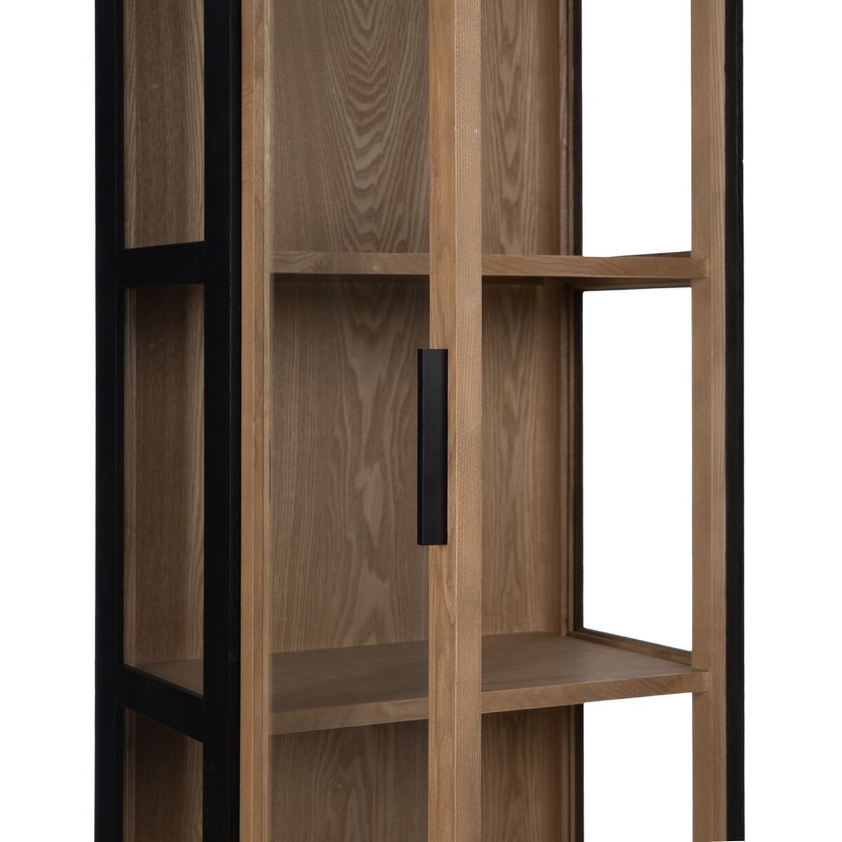 Visningsställ ORLEANS Svart Naturell Glas Järn Trä MDF 61 x 40 x 196 cm - 4
