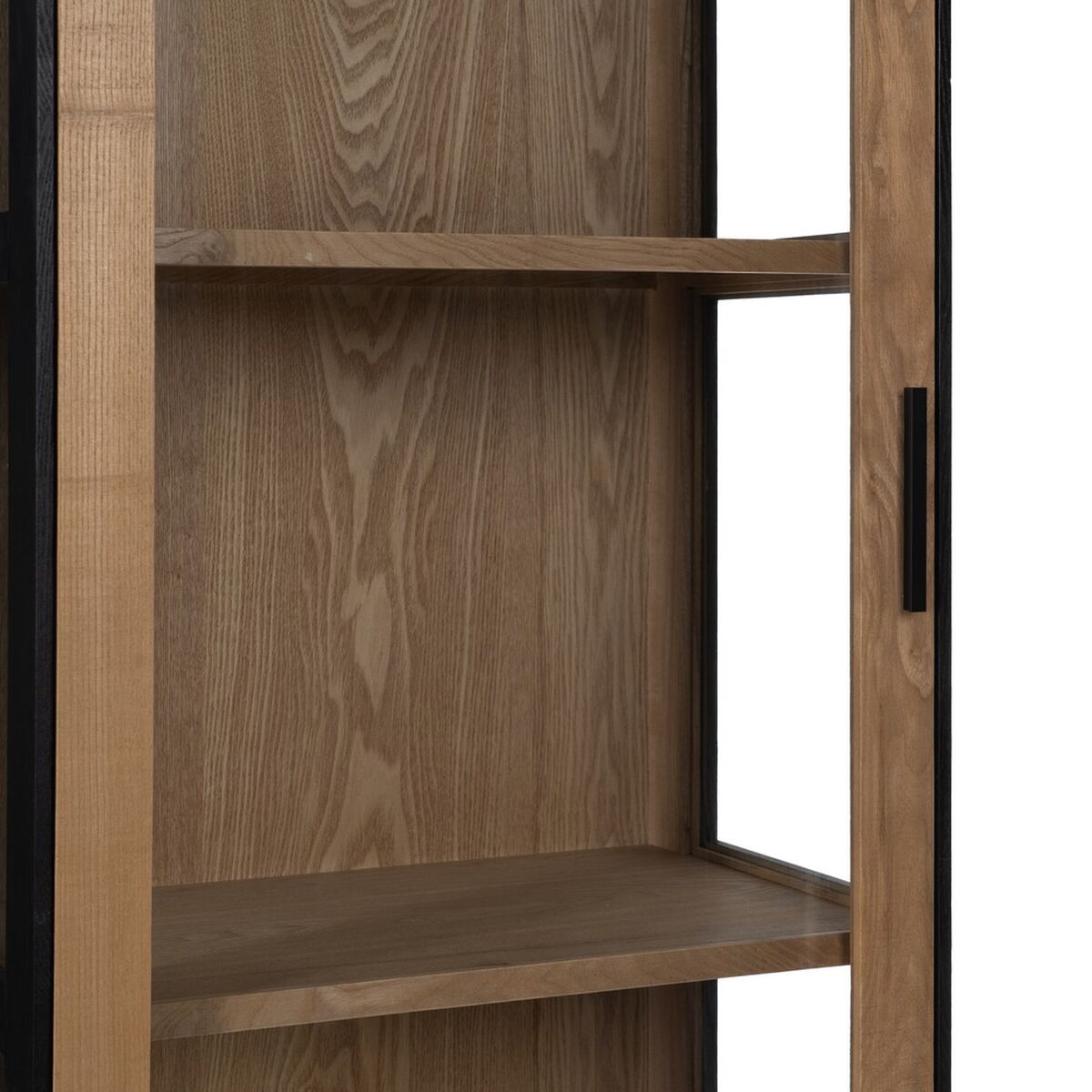 Visningsställ ORLEANS Svart Naturell Glas Järn Trä MDF 61 x 40 x 196 cm - 5