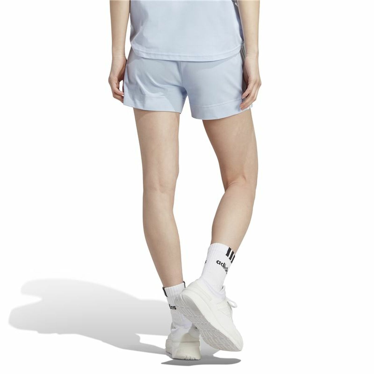 Sportshorts för kvinnor Adidas 3 Stripes Sj Ljusblå - 2