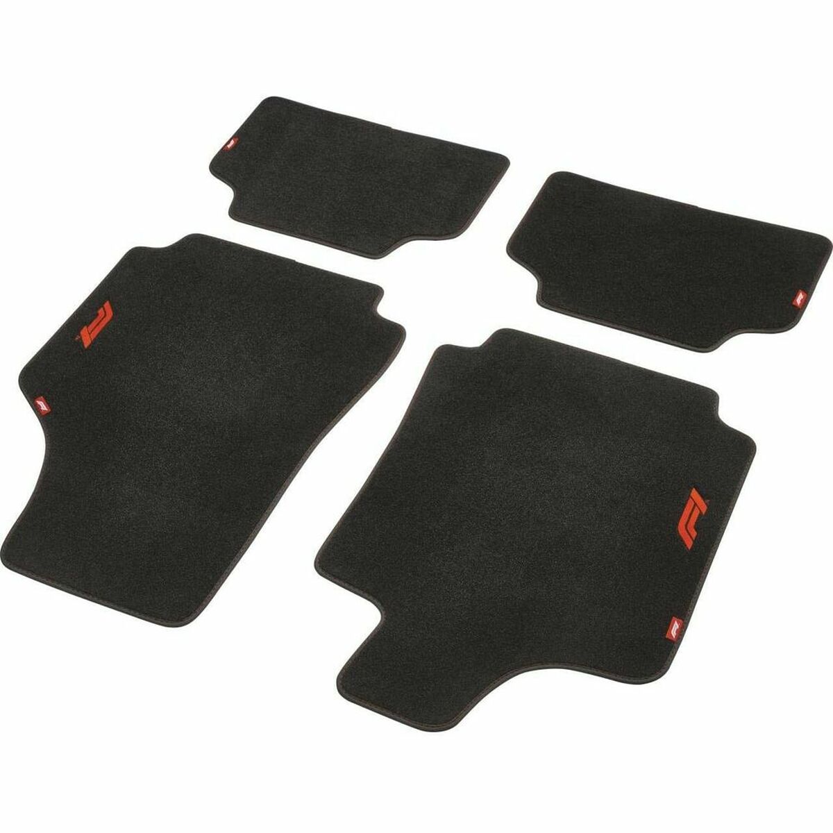 Set med bilgolvmattor FORMULA 1 CM570 Svart/Röd 4 uds - 2