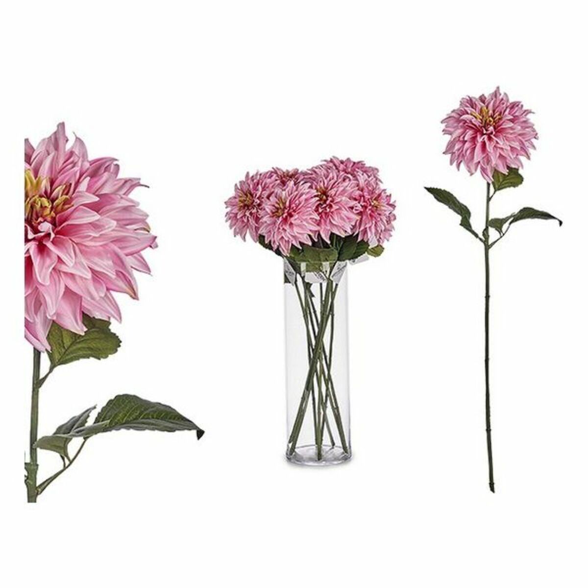 Dekorativ blomma Ibergarden Grön Rosa 16 x 74 x 16 cm Dahlia - 9