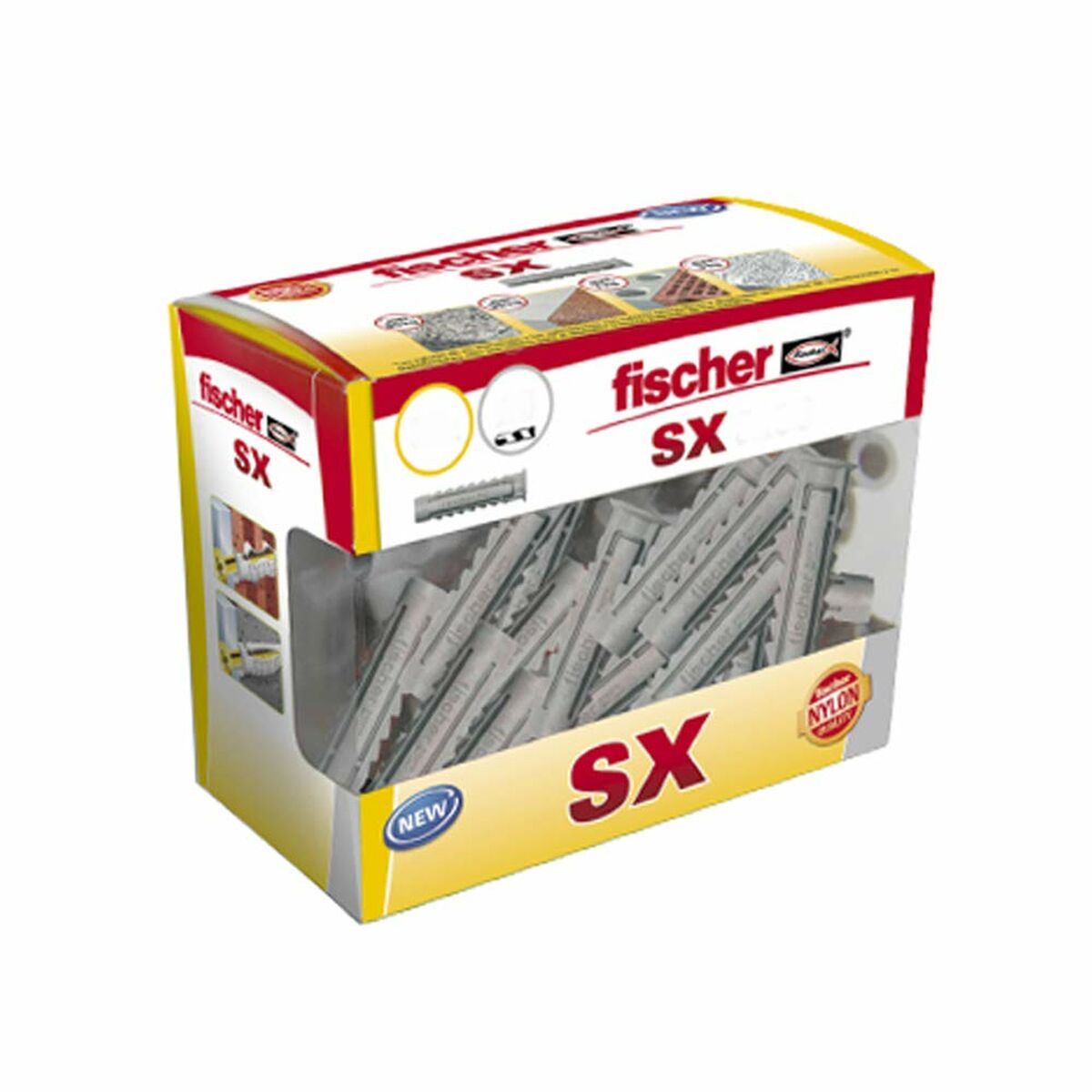 Dobbar Fischer 8 x 40 mm Stål Nylon (60 antal) - 2