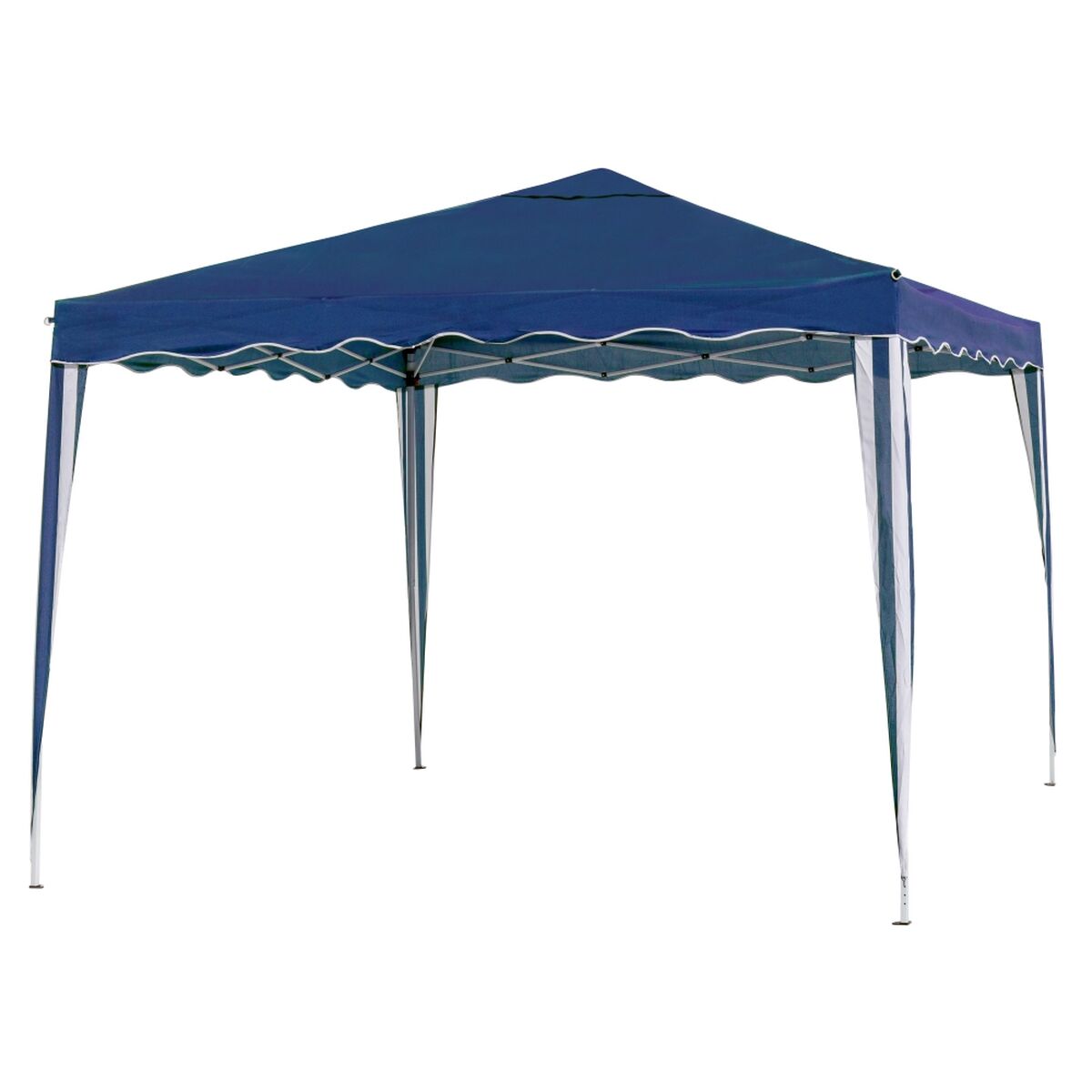 Pergola Gazebo Stål 300 x 300 x 250 cm Blå