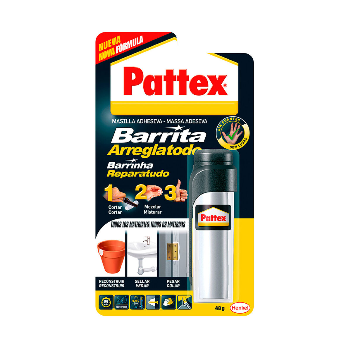 Knådepoxy Pattex 14010225 Vit Reparationskit (1 antal) - 5