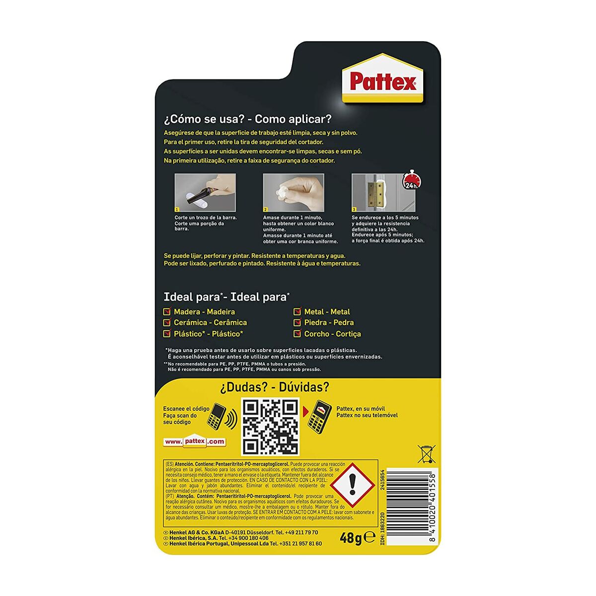 Knådepoxy Pattex 14010225 Vit Reparationskit (1 antal) - 3