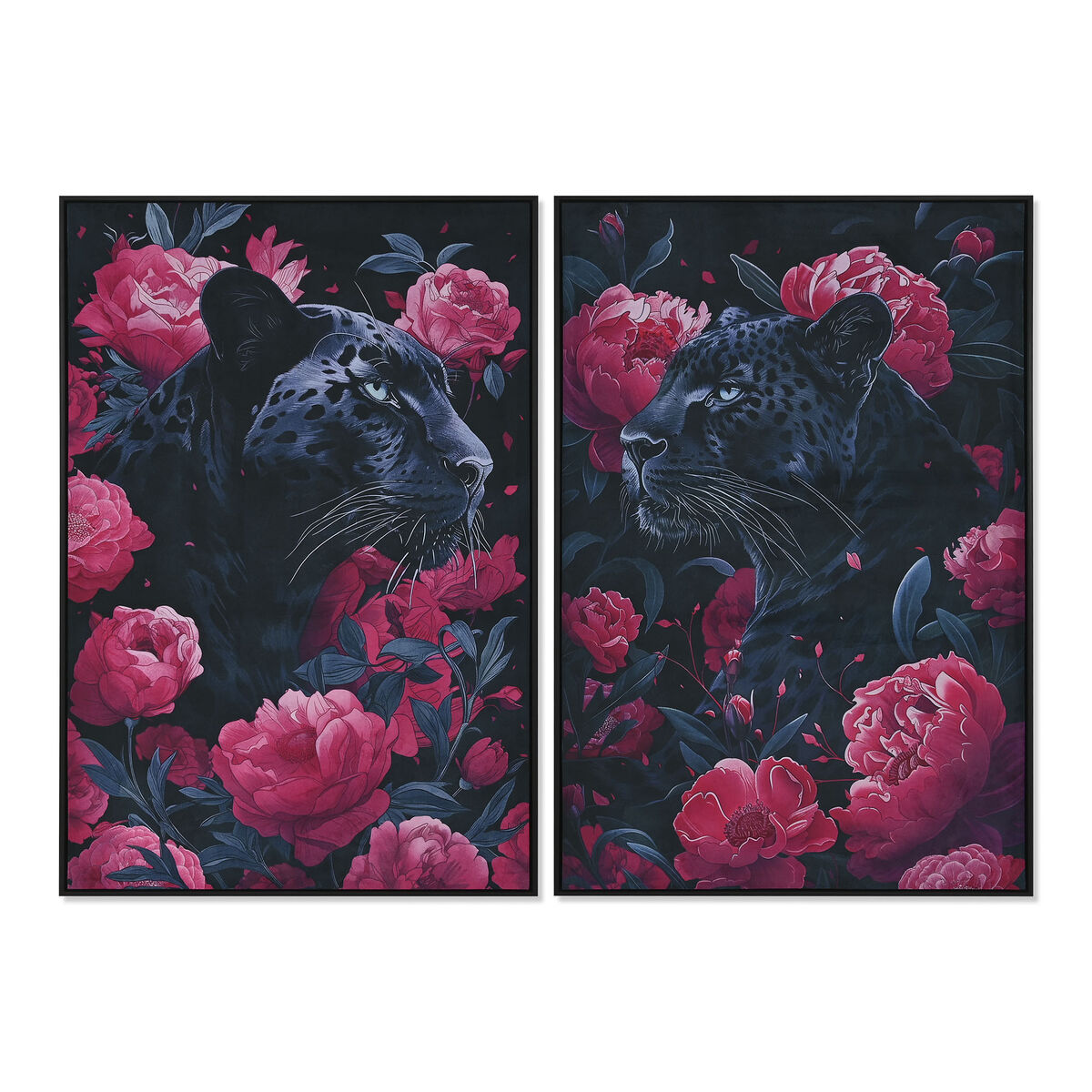 Kanvas Home ESPRIT Sammet Kanvas 83 x 4 x 123 cm