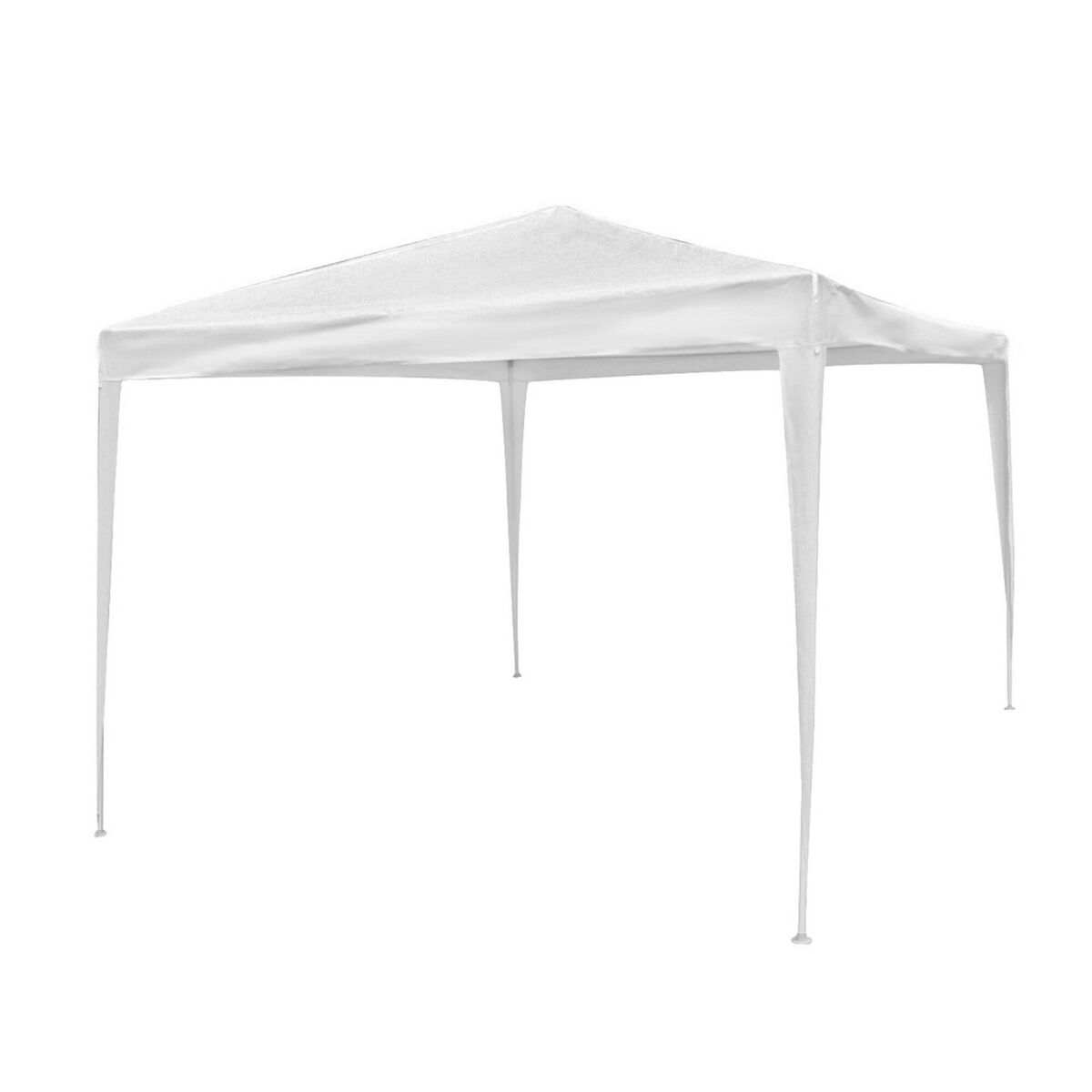 Pergola Gazebo Rafia Stål 300 x 300 x 240 cm Vit