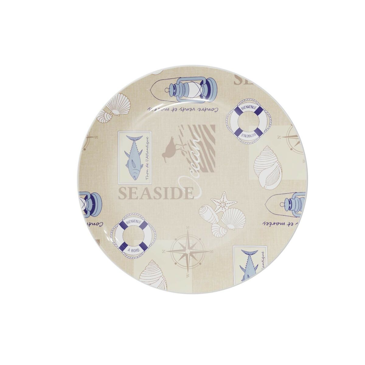 Platt skål Versa Seaside Polyetylen RPET Ø 25 cm