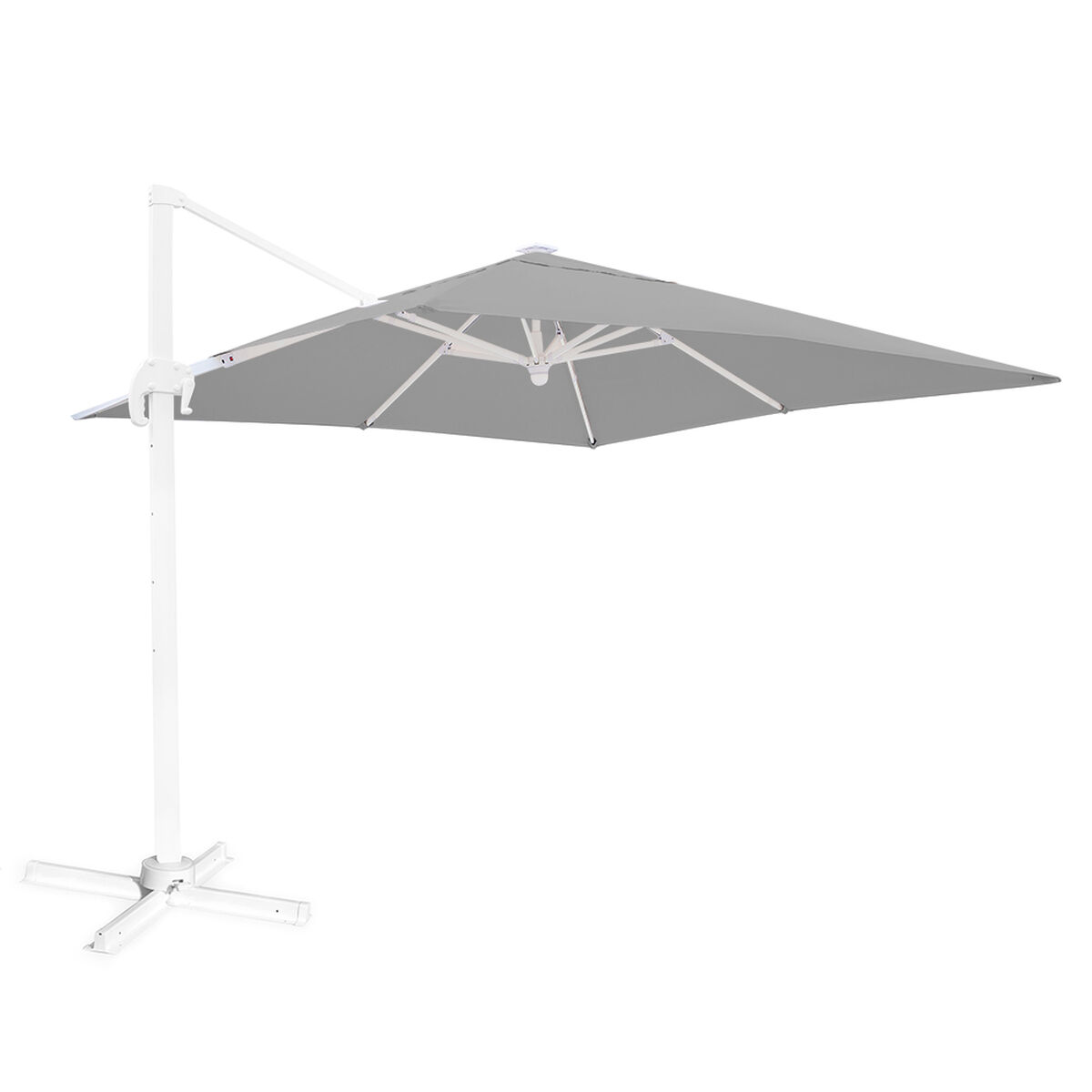 Naperny? Tiber Vit Ljusgrå Aluminium 300 x 300 x 250 cm LED
