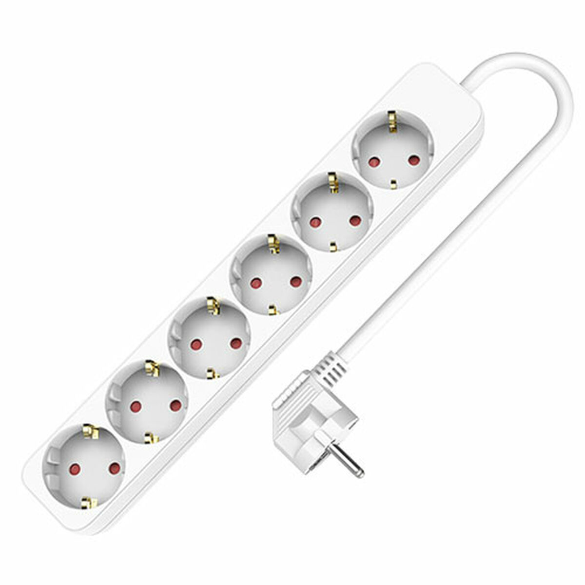 Ellist 6 Tomas-uttag utan brytare TM Electron (1,5 m)