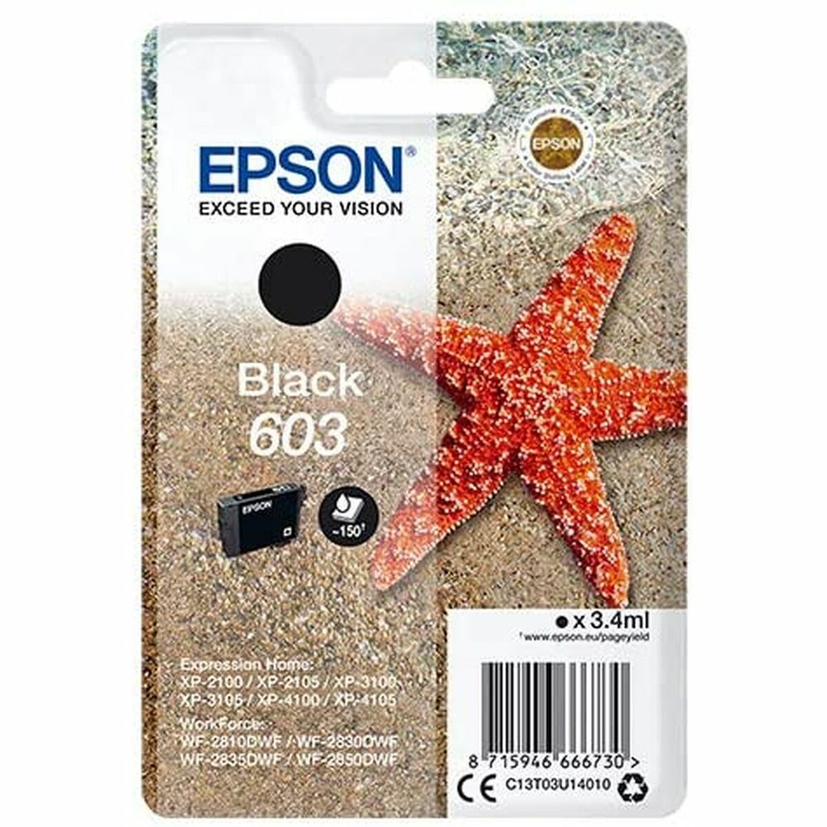 Original Bläckpatron Epson C13T03U14020 Svart - 2