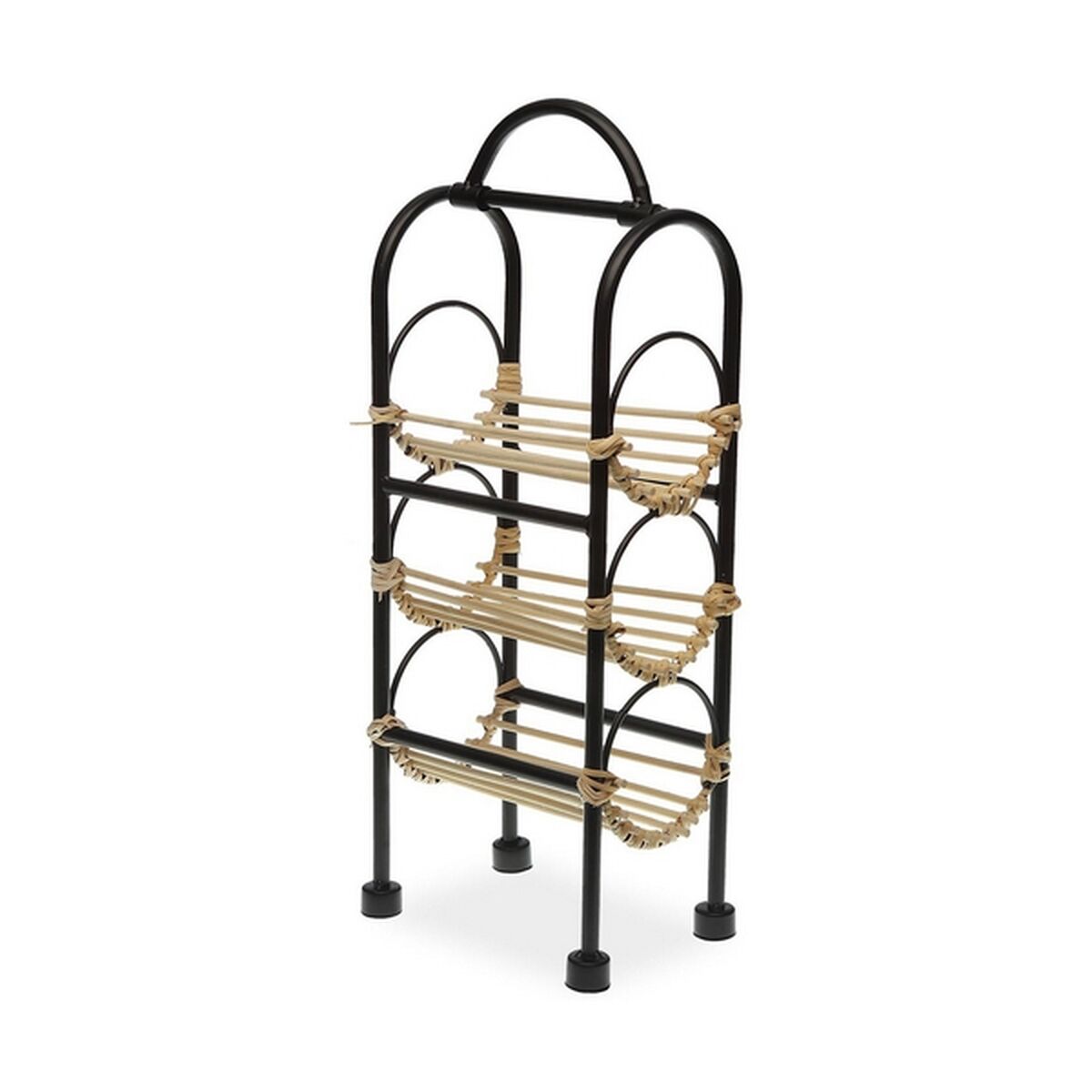Rund flaskhållare Versa Metall Rattan Trä MDF (18 x 12 x 43,5 cm) (12 x 43,5 x 18 cm) - 3