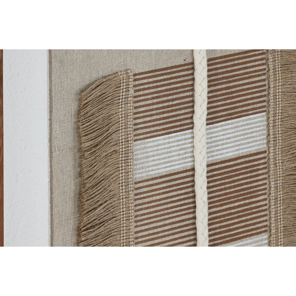 Kanvas Home ESPRIT Vit Naturell Modern Skandinavisk 36 X 2,3 X 50,3 cm (4 antal) - 3