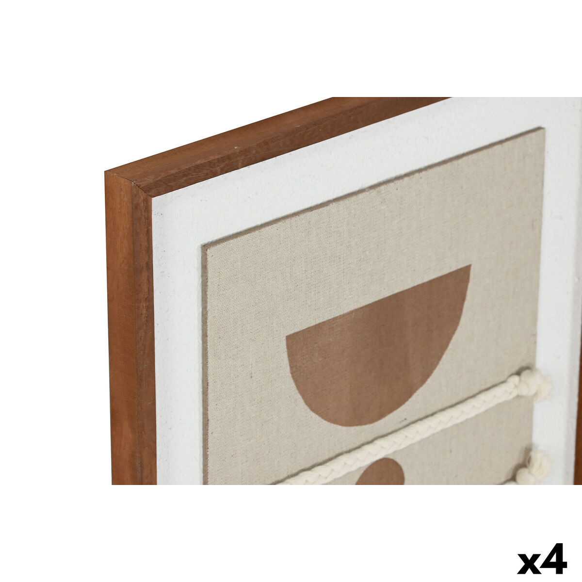 Kanvas Home ESPRIT Vit Naturell Modern Skandinavisk 36 X 2,3 X 50,3 cm (4 antal) - 5