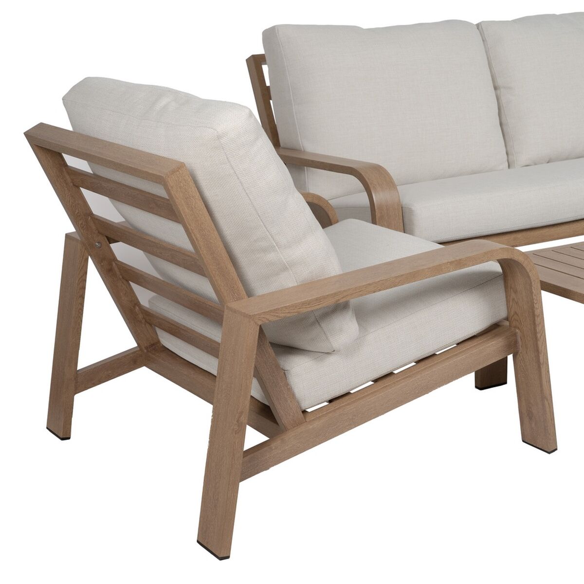 Trädgårdsmöbler Beige Naturell 184 x 74 x 65 cm - 3
