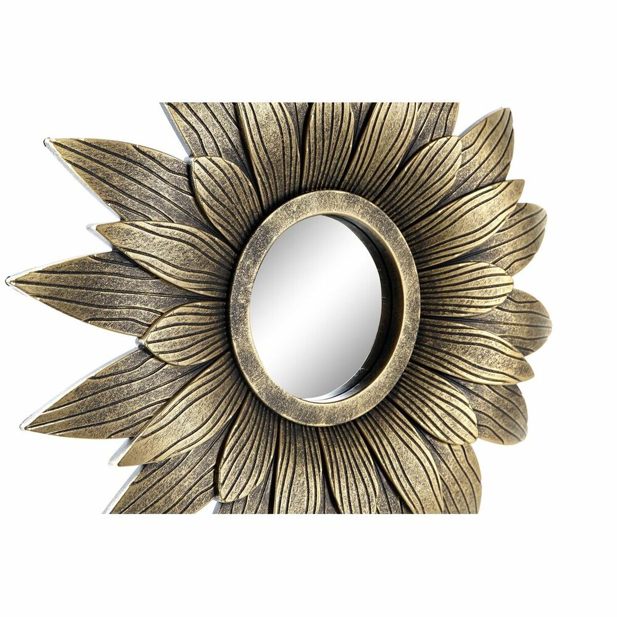 Spegelspel DKD Home Decor Glas Gyllene PP 2 antal (35 x 2 x 35 cm) - 2