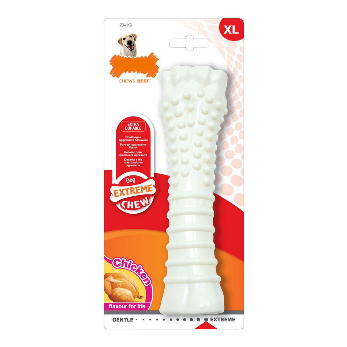 Tuggleksak för hundar Nylabone Dura Chew Strukturerad Kyckling Nylon - 3