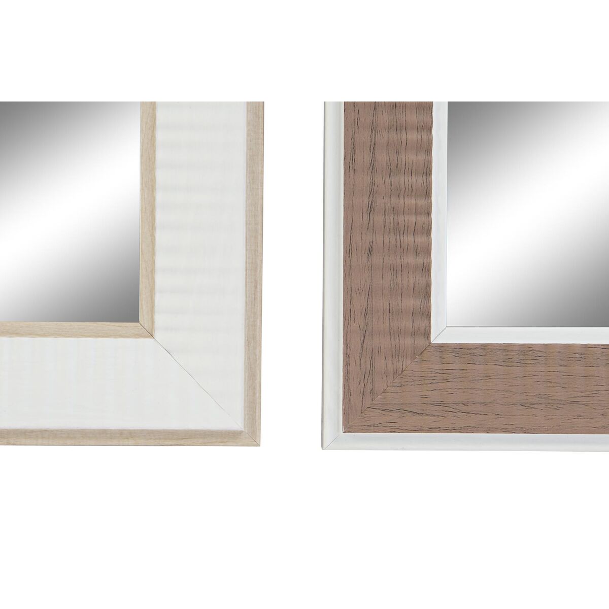 Väggspegel DKD Home Decor Glas Brun Vit Mörkgrå PS Traditionell 4 antal (36 x 2 x 66 cm) - 2