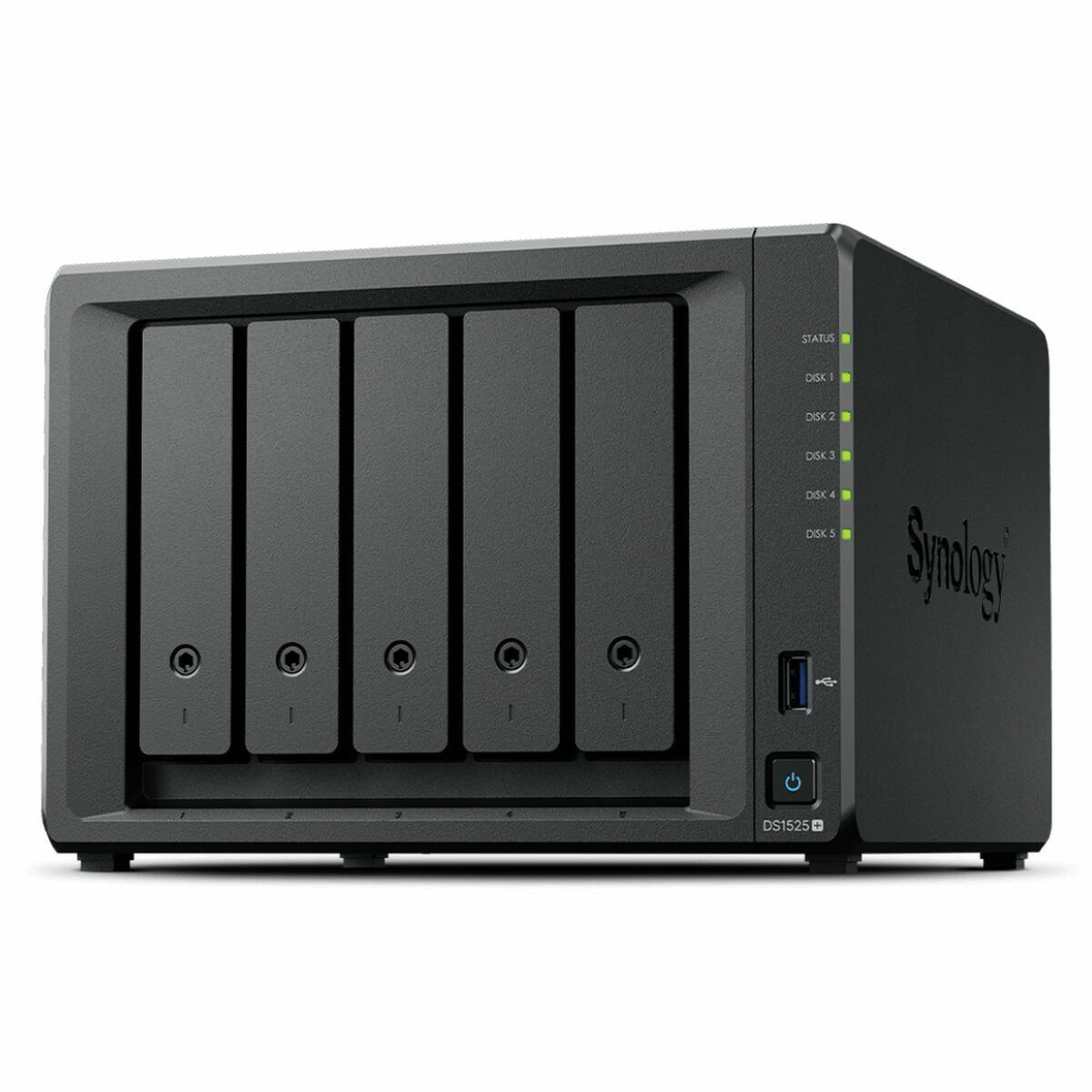 Nätlagringsenhet NAS Synology DS1525+ Svart AMD Ryzen V1500B
