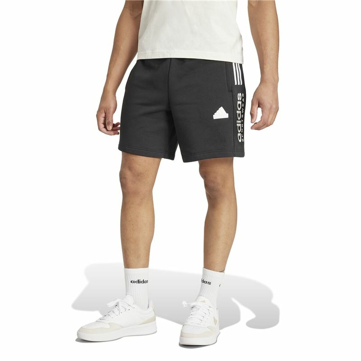 Träningsshorts Adidas House Of Tiro Fleece Svart - 2