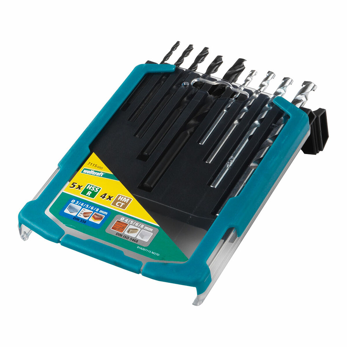 Spolset Wolfcraft 7115000 Metall Sten 9 Delar