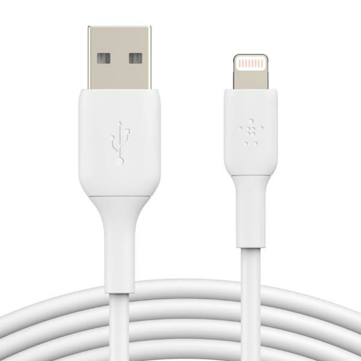 Kabel USB till Lightning Belkin CAA001BT2MWH 2 m Vit