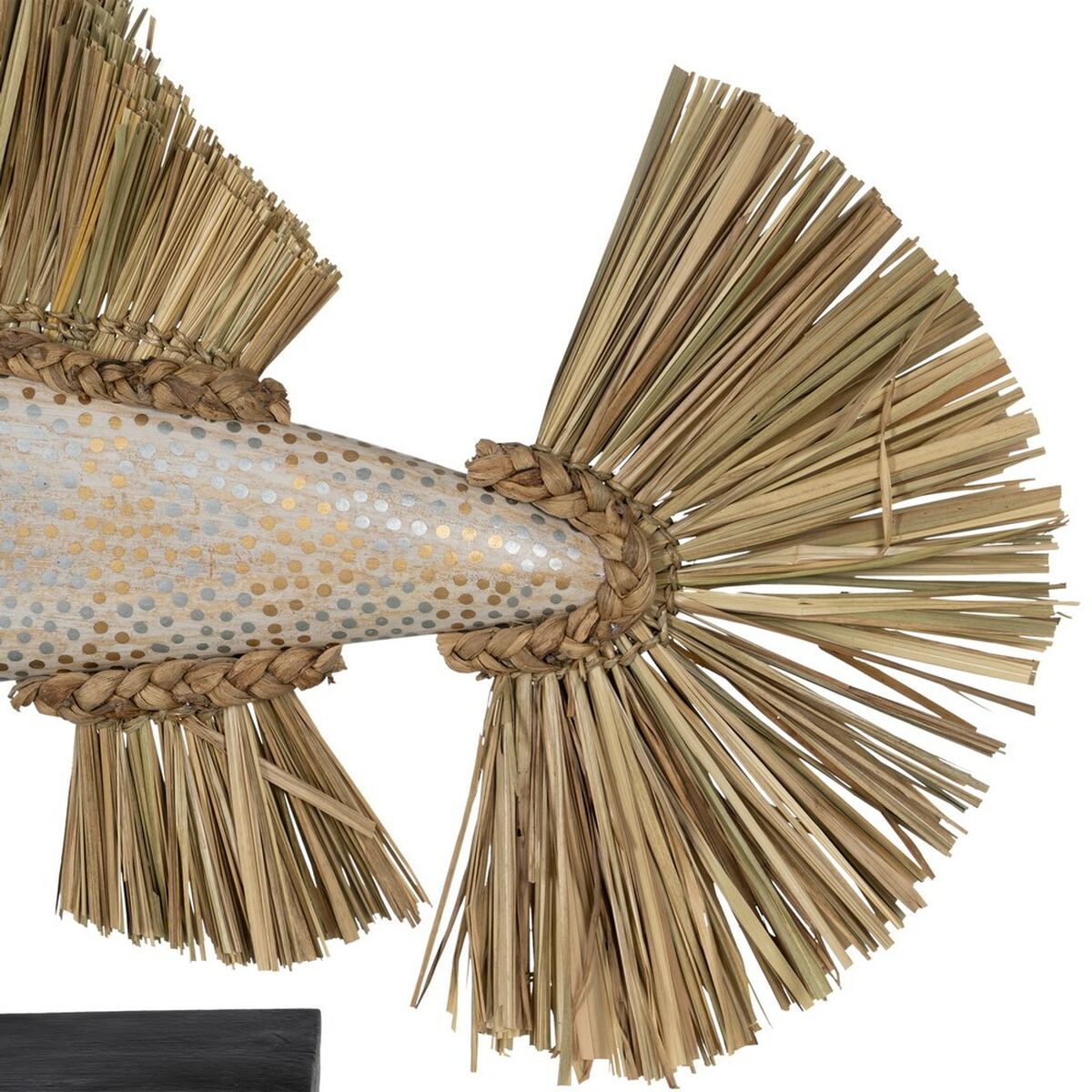 Prydnadsfigur Vit Brun Naturell Fisk 70 x 12 x 53 cm - 3
