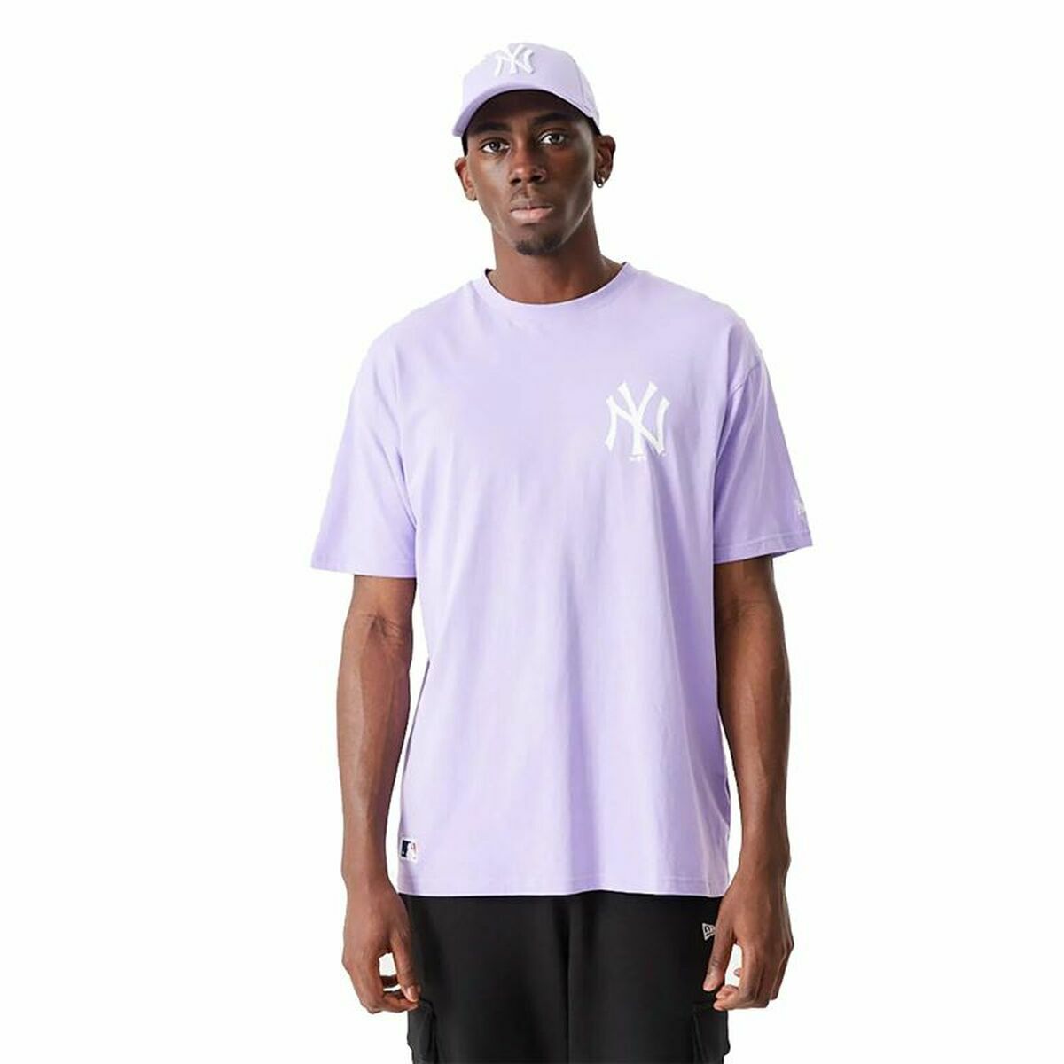 T-shirt med kortärm New Era MLB League Essentials New York Yankees Violett Unisex - 2