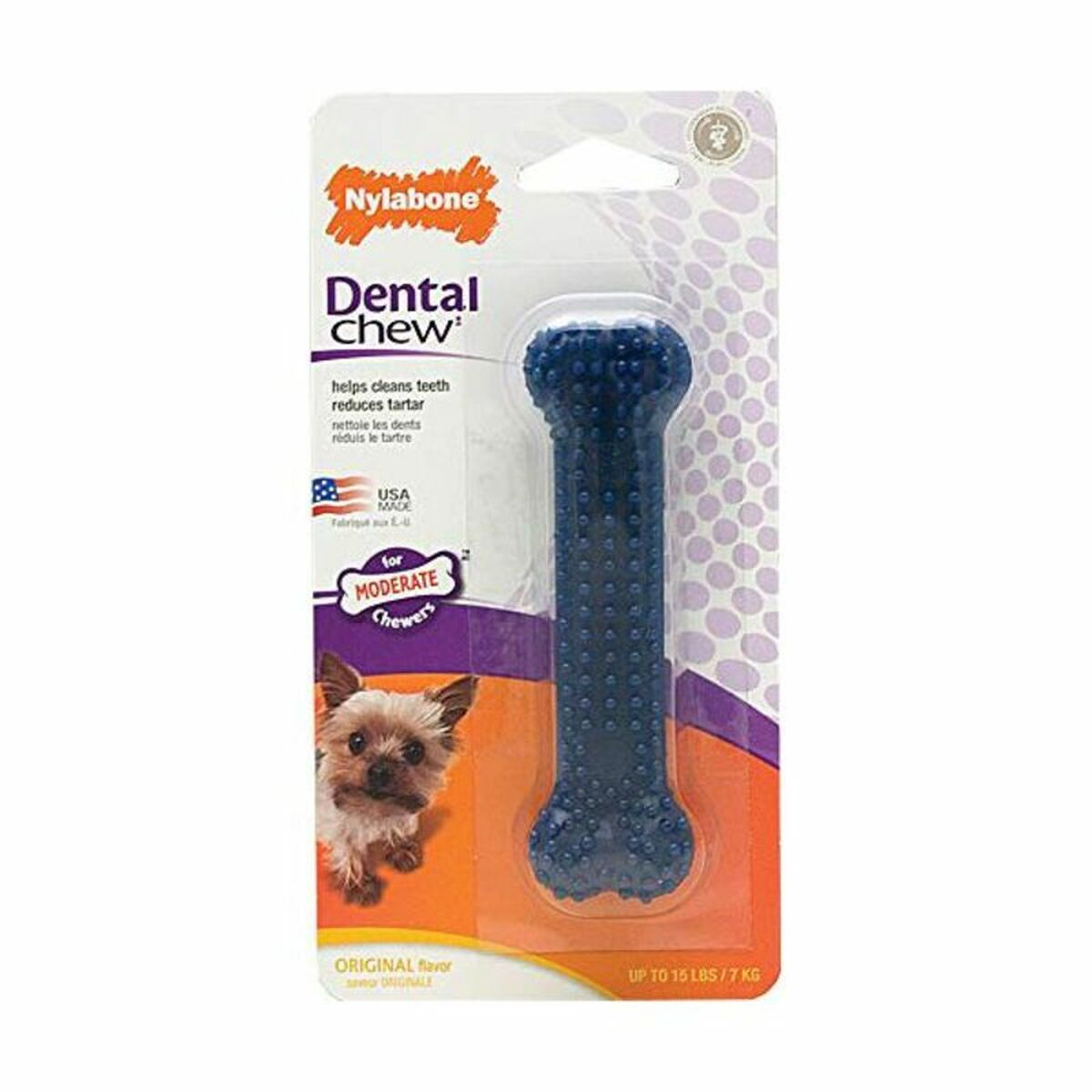 Hundleksak Nylabone Liten Blå Naturell Kyckling Termoplast XS-storlek - 5