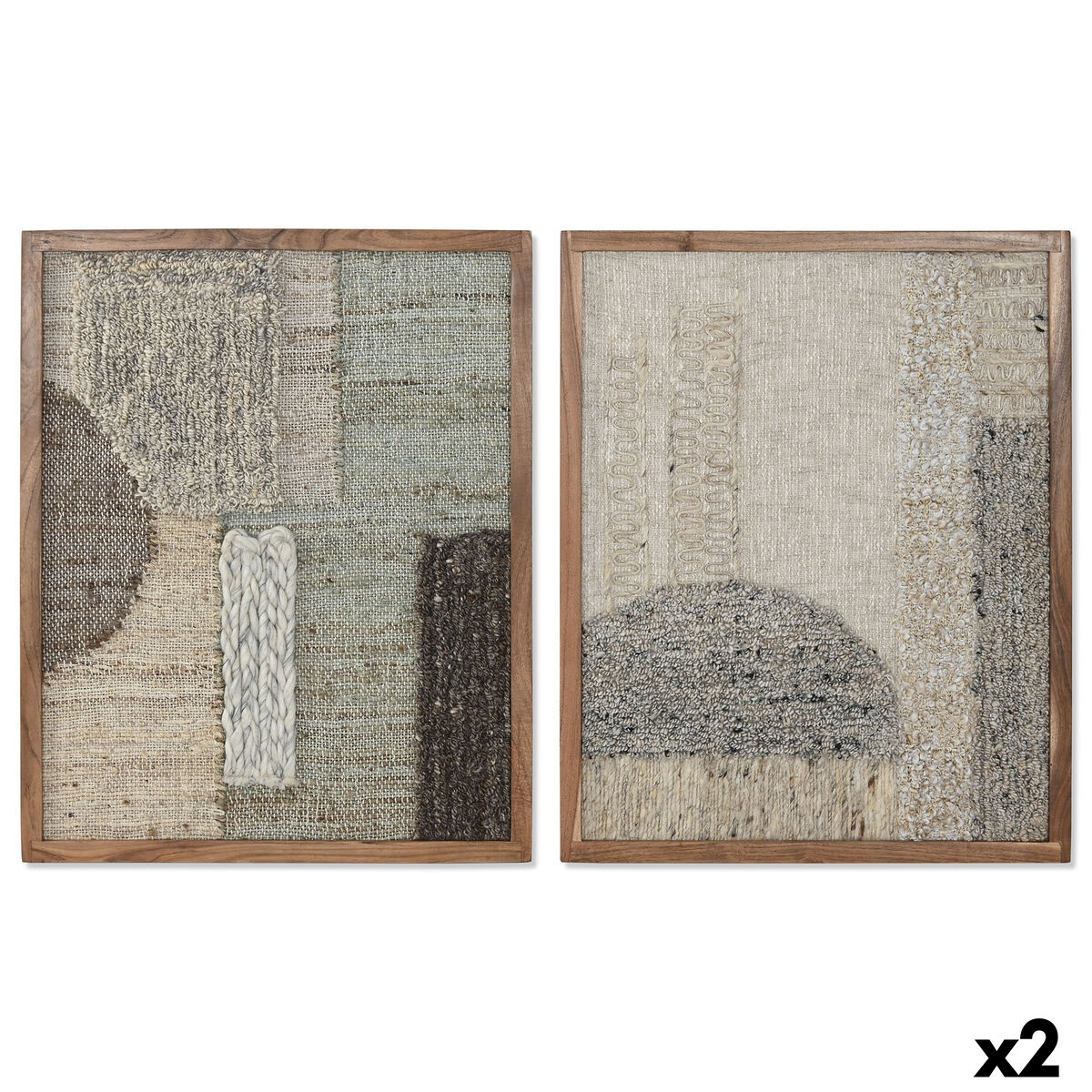 Tavla Home ESPRIT Bomull Akaciaträ 60 x 3 x 75 cm - 5