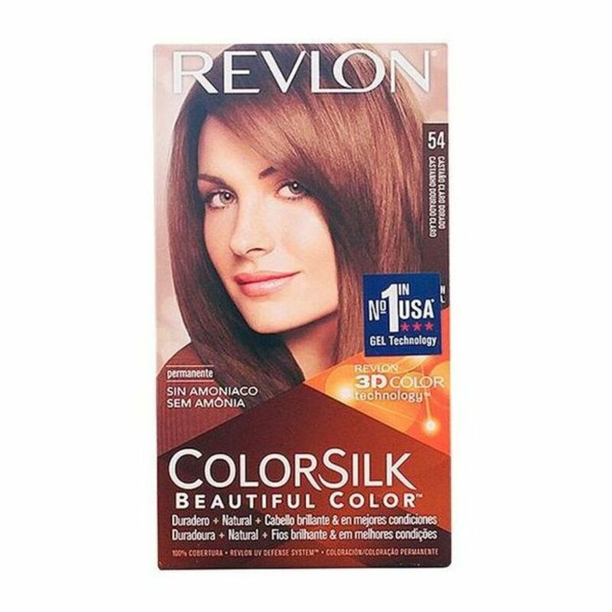 Färg utan ammoniak Revlon 309978695547 Ljus gyllenbrun (3 antal)